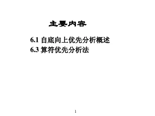 编译原理_自底向上的语法分析方法高等教学