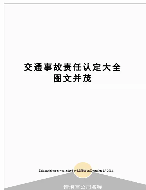 交通事故责任认定大全图文并茂
