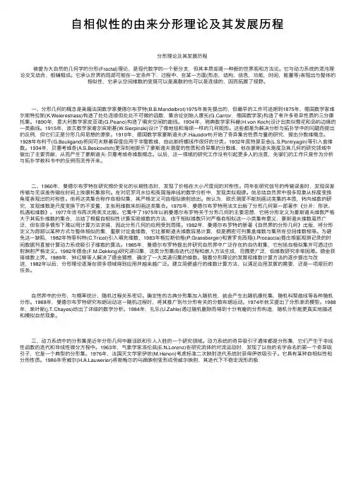 自相似性的由来分形理论及其发展历程