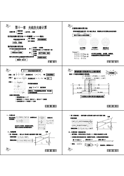 光线的光路计算