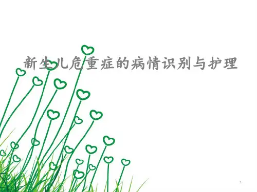新生儿危重症的病情识别与护理  ppt课件