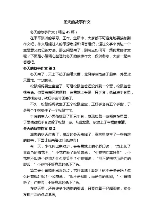 冬天的故事作文（精选45篇）