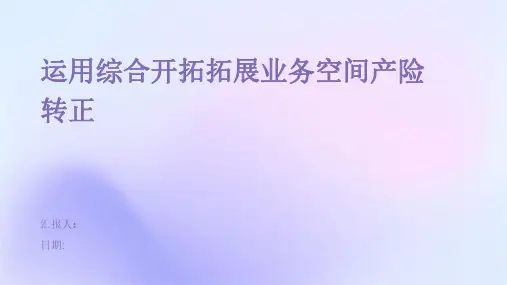 运用综合开拓拓展业务空间产险转正