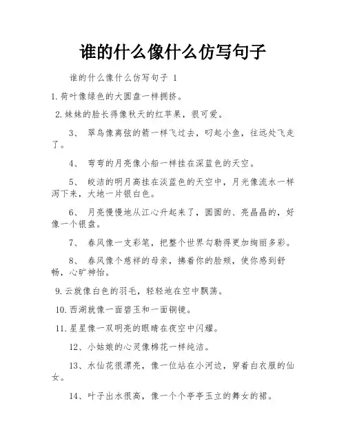 谁的什么像什么仿写句子