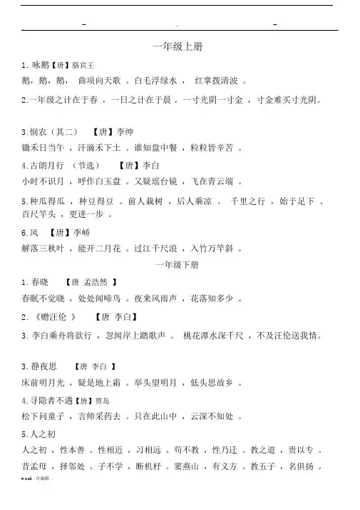 2018诗词大会试题库完整