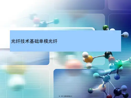 光纤技术基础单模光纤PPT课件