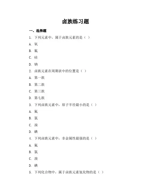 卤族练习题