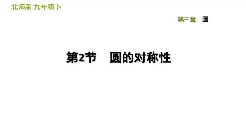 北师大版九下数学第3章圆的对称性习题课件