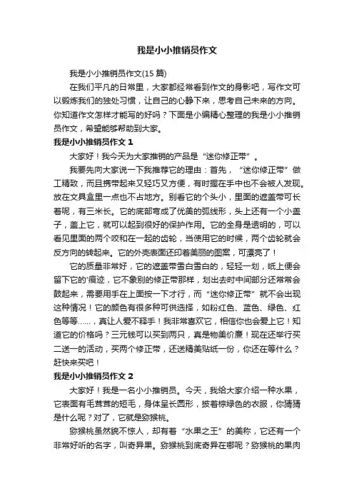 我是小小推销员作文