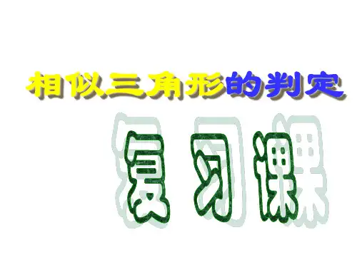 九年级数学《相似三角形的判定-总复习课》课件