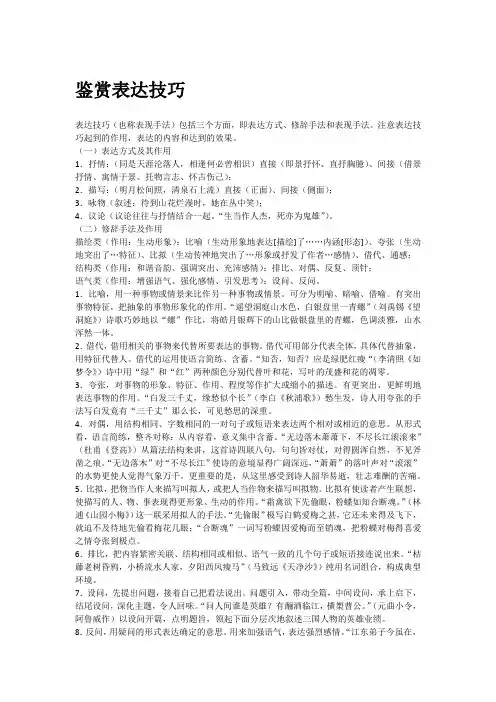 高中考试资料诗歌写景常见角度(2)