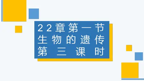 生物的遗传(第三课时)-八年级生物下册教学课件(苏科版)