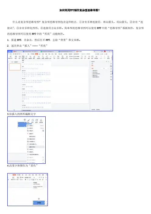 如何利用PPT制作复杂型思维导图？