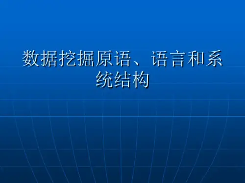 数据挖掘原语语言和系统结构精品PPT课件