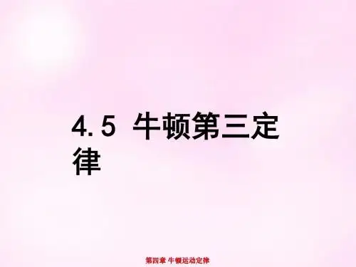 湘一芙蓉中学高中物理 4.5牛顿第三定律课件 新人教版必修1