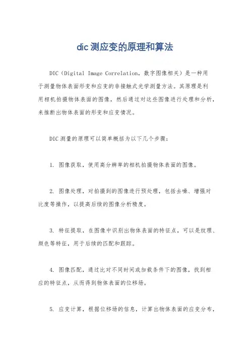 dic测应变的原理和算法