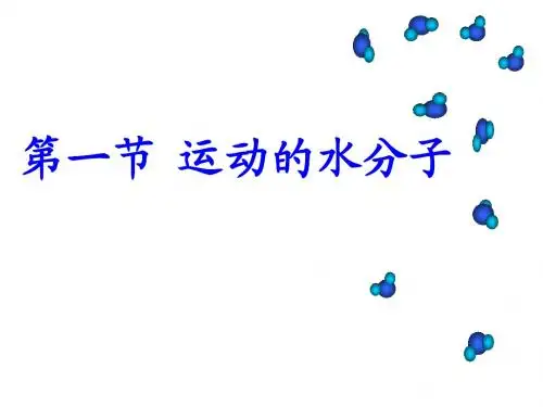 运动的水分子