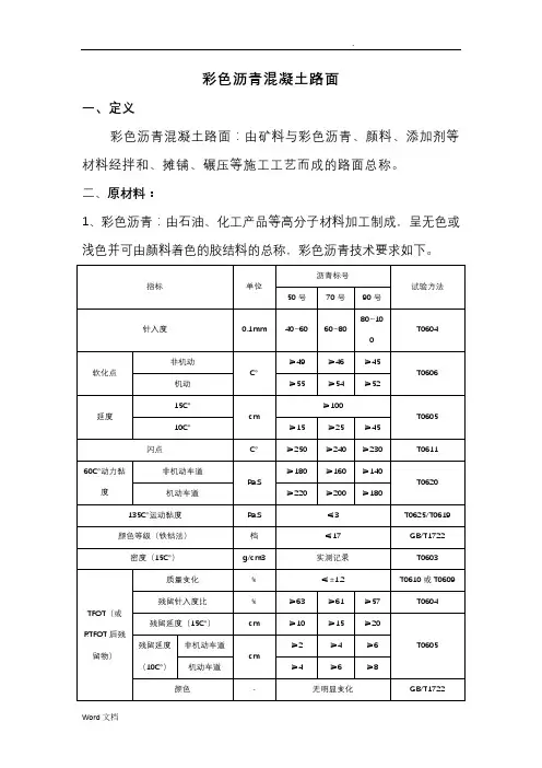 彩色沥青混凝土路面