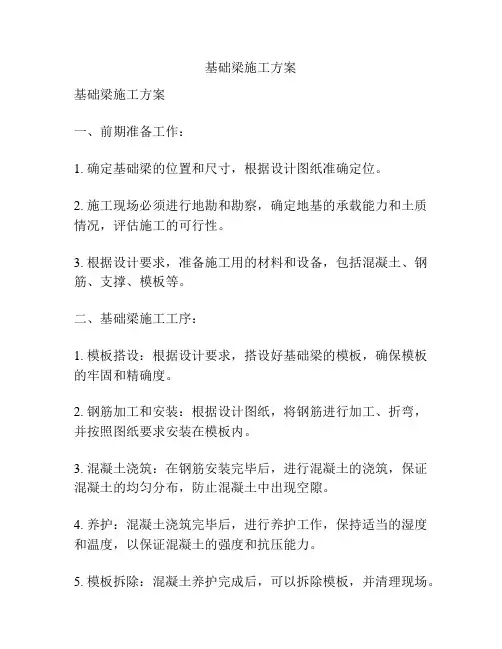 基础梁施工方案