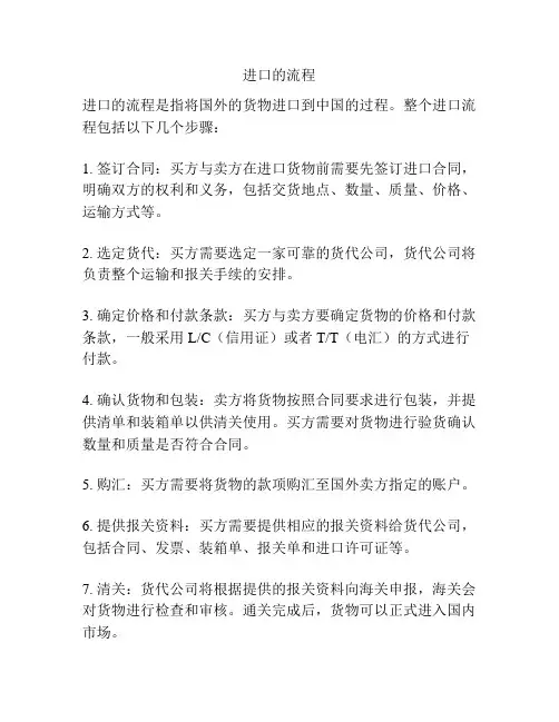 进口的流程