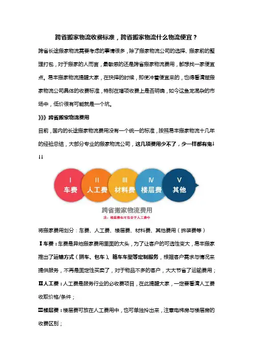 跨省搬家物流收费标准,跨省搬家物流什么物流便宜？
