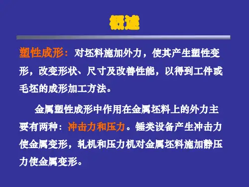 精选塑性成形的特点与基本生产方式