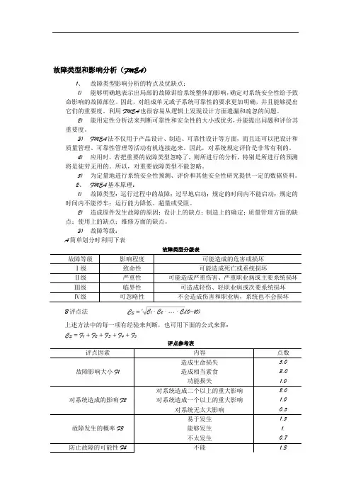 故障类型和影响分析