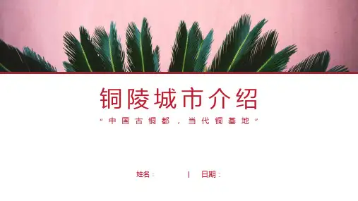 铜陵介绍-铜陵简介PPT(经典版)