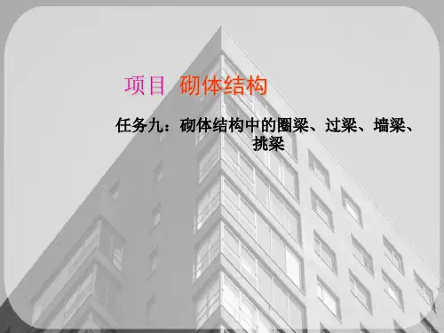 砌体结构—砌体结构中的圈梁、过梁、墙梁、挑梁