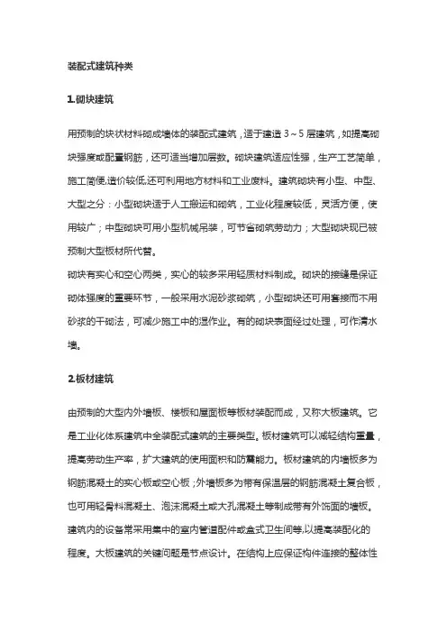 装配式建筑分类