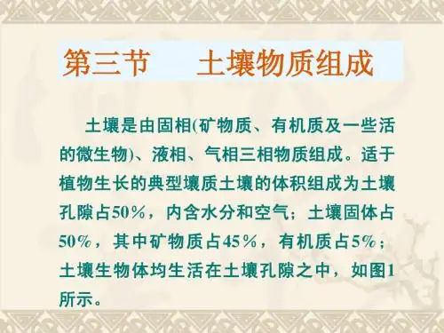 1.3土壤物质组成