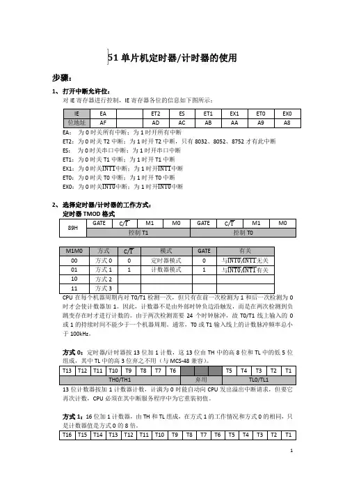 51单片机定时器的使用
