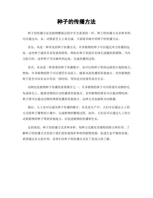 种子的传播方法