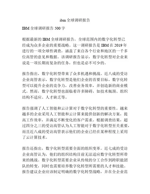 ibm全球调研报告