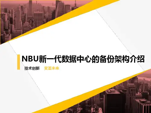 NBU新一代数据中心的备份架构介绍