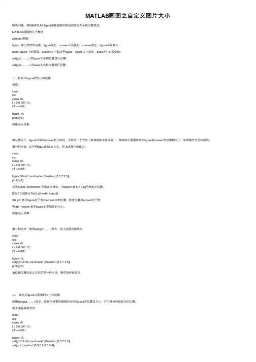 MATLAB画图之自定义图片大小
