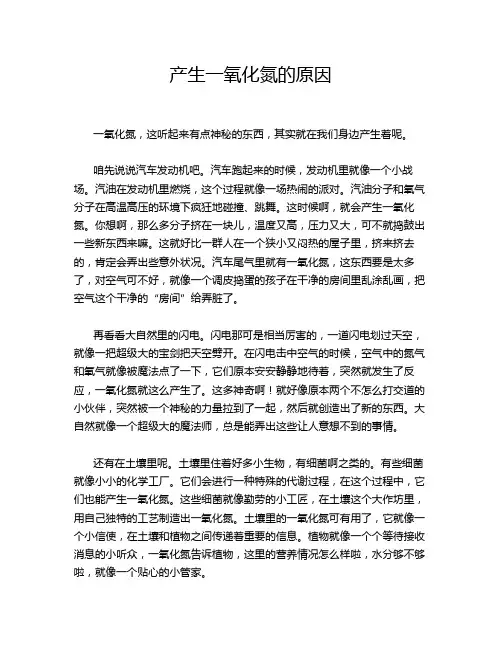 产生一氧化氮的原因