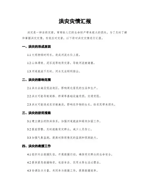 洪灾灾情汇报 (2)