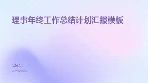 理事年终工作总结计划汇报模板