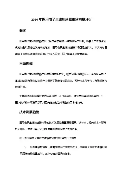 2024年医用电子直线加速器市场前景分析
