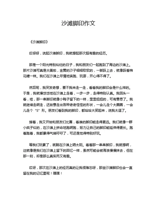 -沙滩脚印作文