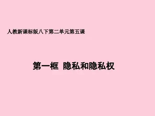 隐私和隐私权PPT课件17 人教版