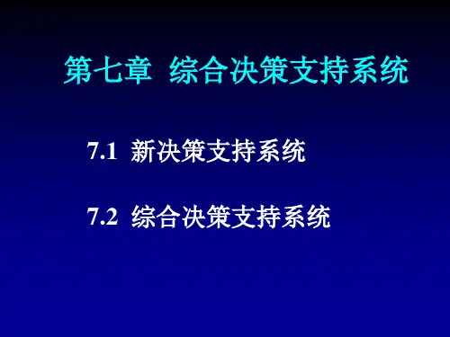 第七章  综合决策支持系统