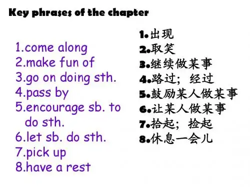 Chapter 6 短语&例句