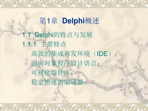 Delphi程序设计实例教程