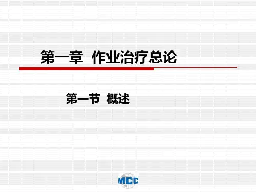 作业治疗总论演示精品PPT课件