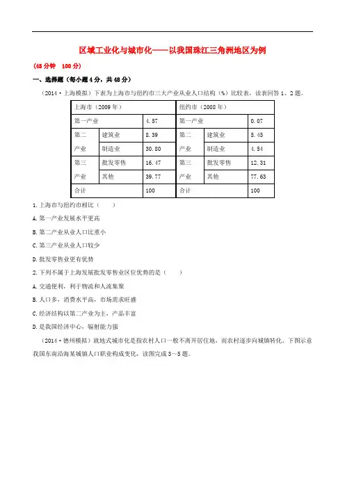 高考地理一轮专题复习《区域可持续发展》区域工业化与