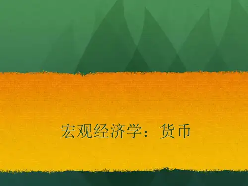 宏观经济学：货币