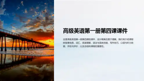 高级英语第一册第四课课件