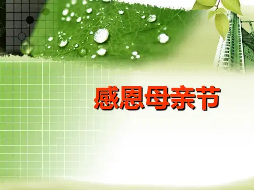 《感恩母亲节》PPT免费下载-完美版
